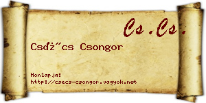 Csécs Csongor névjegykártya