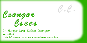 csongor csecs business card