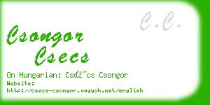 csongor csecs business card